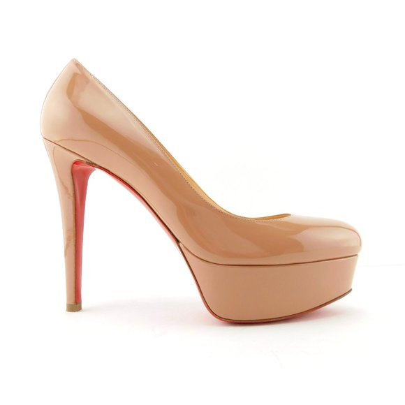 CHRISTIAN LOUBOUTIN Nude Platform Heel Pumps 38.5 - Picture 3 of 8